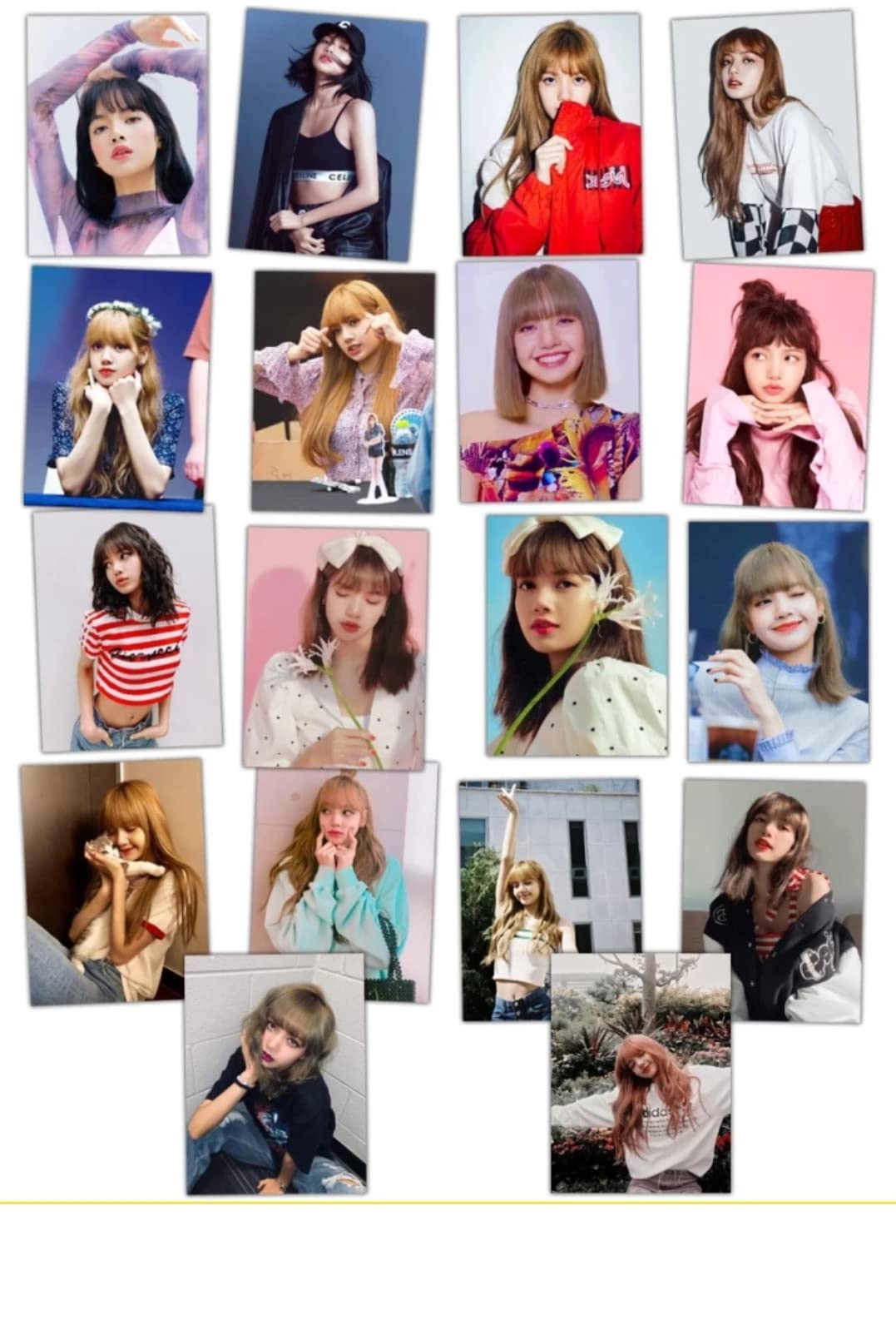 CRAFT MANIACS Blackpink Lisa Pack of 18 MATT Laminated 3X4 INCH Each LOMO Cards for Decoration & Scrapbooking + Free Name Bookmark-image-20