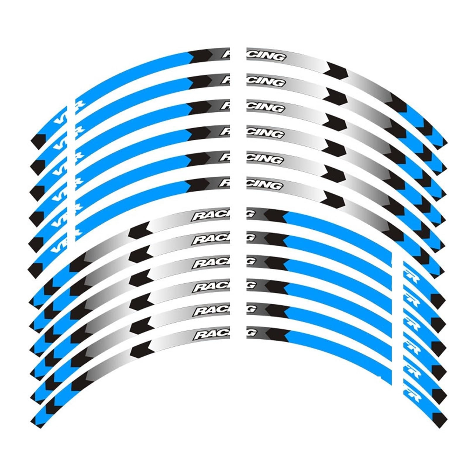 Hub Decals Rim for VFR VFR750 VFR800 VFR1200 VFR1200F Motorcycle Wheel Rim Stickers 17inch Stripe Tape(A Blue)