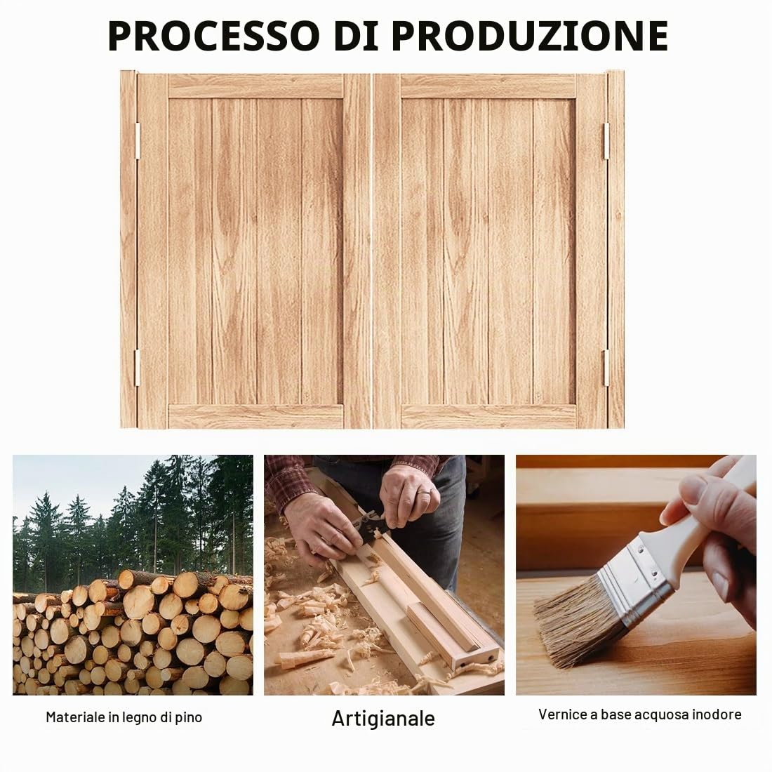 Porte Interne In Legno, Porte del Caffè Oscillanti, Porta a battente, 2 ante Porte da Saloon, Chiusura Automatica, Porte Interne for Partizione Bancone Entrata Ristorante(Nero,74 * 100cm)