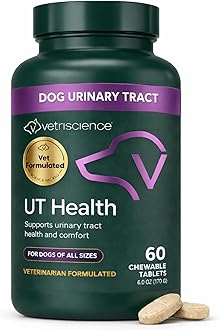 Quick Action UT Health Chewable Tablets, UT Strength STAT Supplement for Dogs, Cranberry, Uva Ursi, and Chanca Piedra to Soothe Urinary Tract Discomfort, Smoke, 90 Count