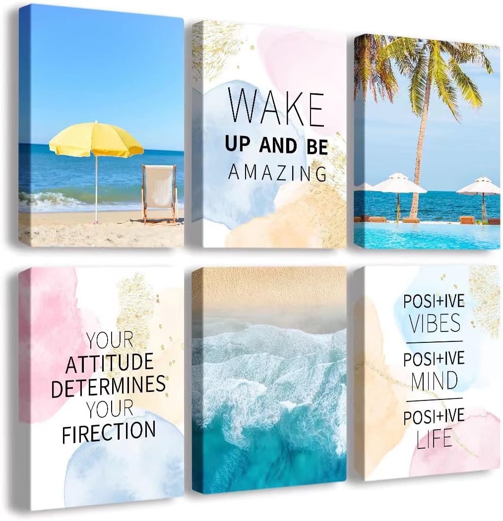 Inspirational Quotes Motto Wall Art，Motivational Office Wall Art Decoration Painting, Suitable for Library, School, Gym,Office， Living Room,Home Deco,Tabletop/Hanging,| 6-pack(29 x 38 cm) framed C