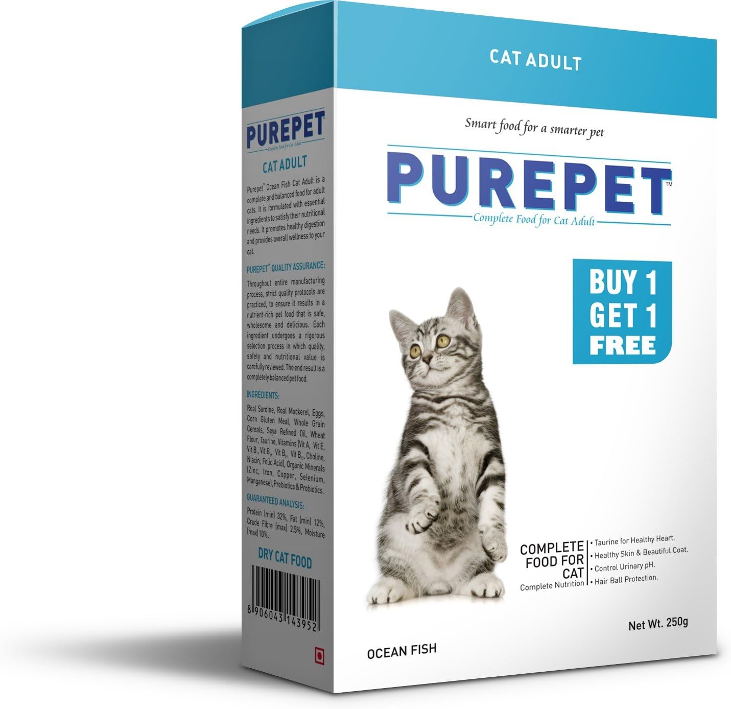Fish Adult Cat Food, 250G Buy 1 - Get 1 Free - Dry