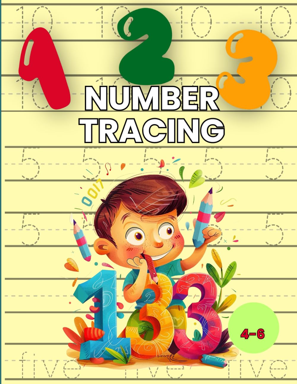 123 Number Tracing: Fun and Educational Number Writing and Coloring for Kids Ages 4-6