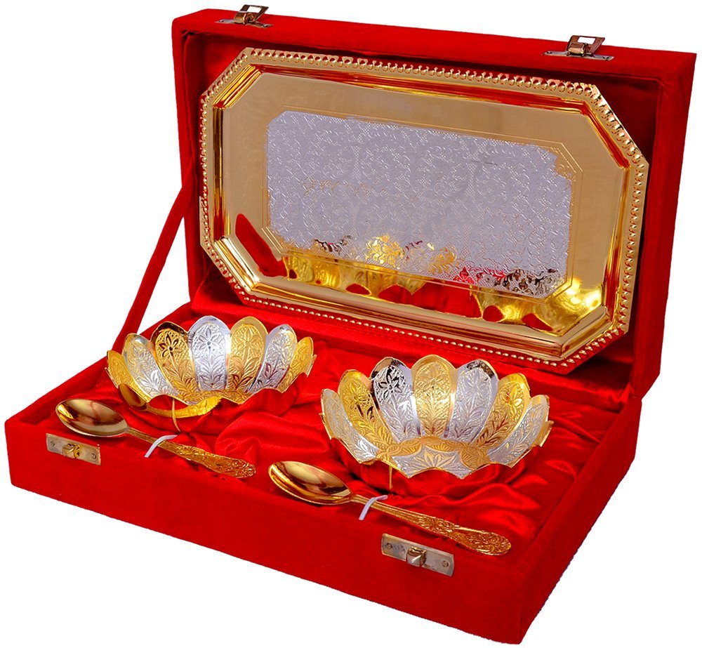 Jaipur Ace Gold & Silver Plated Bowl Set - Diwali Gift -9