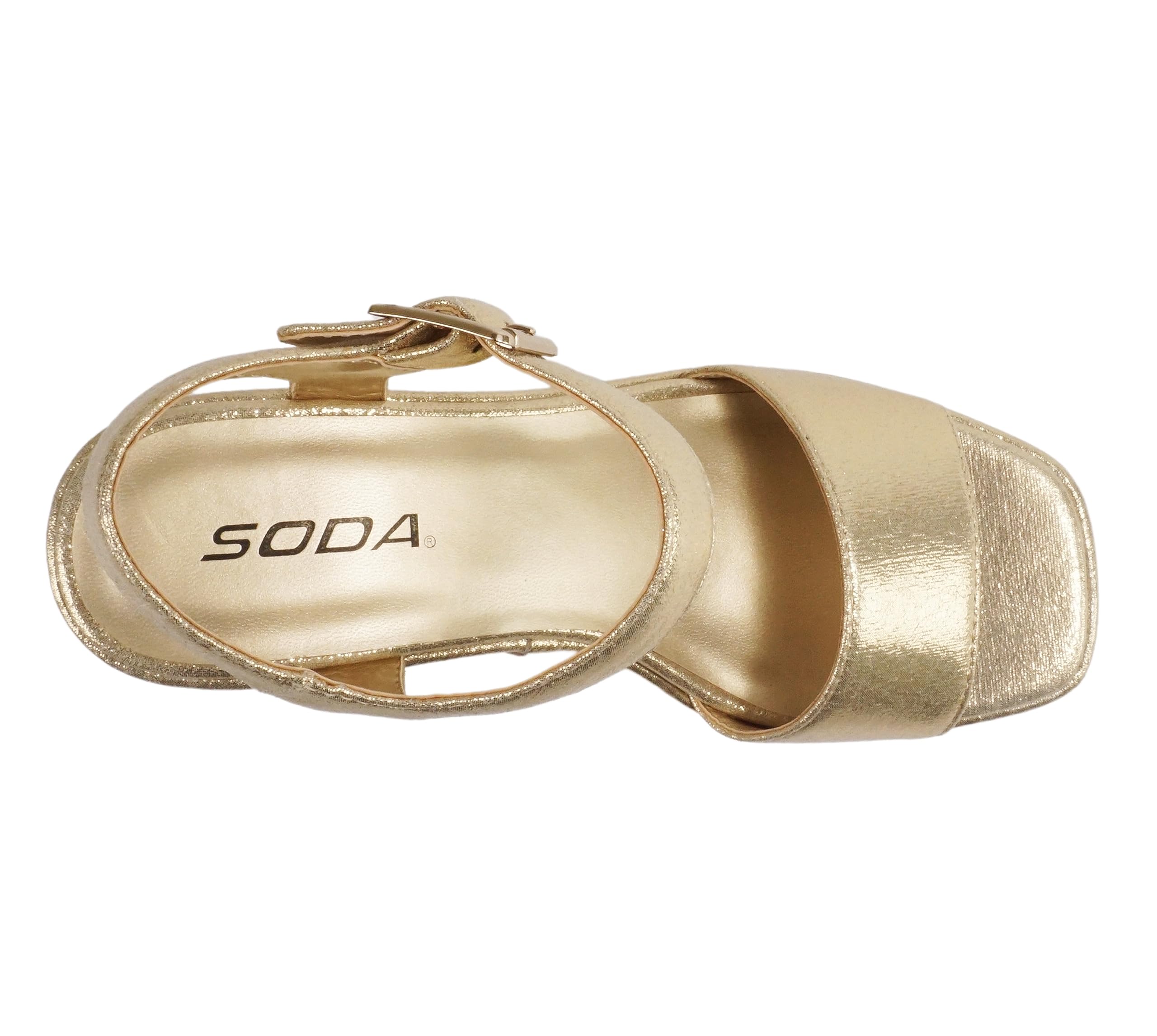 Soda Launch ~ Women Open Toe Ankle Strap Platform Chunky High Heeled Sandal