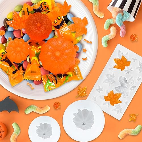 Miniatura 7 de 7 moldes para velas de calabaza, moldes de silicona para Halloween y Acción de Gracias para suministros de decoración de manualidades
