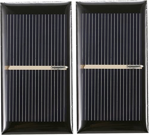 dsfen 2PCS 0.28W 2V Mini Solar Panel Polycrystalline Silicon Small Solar Cell DIY Waterproof Camping Portable Power Solar Panel Compatible for Toys