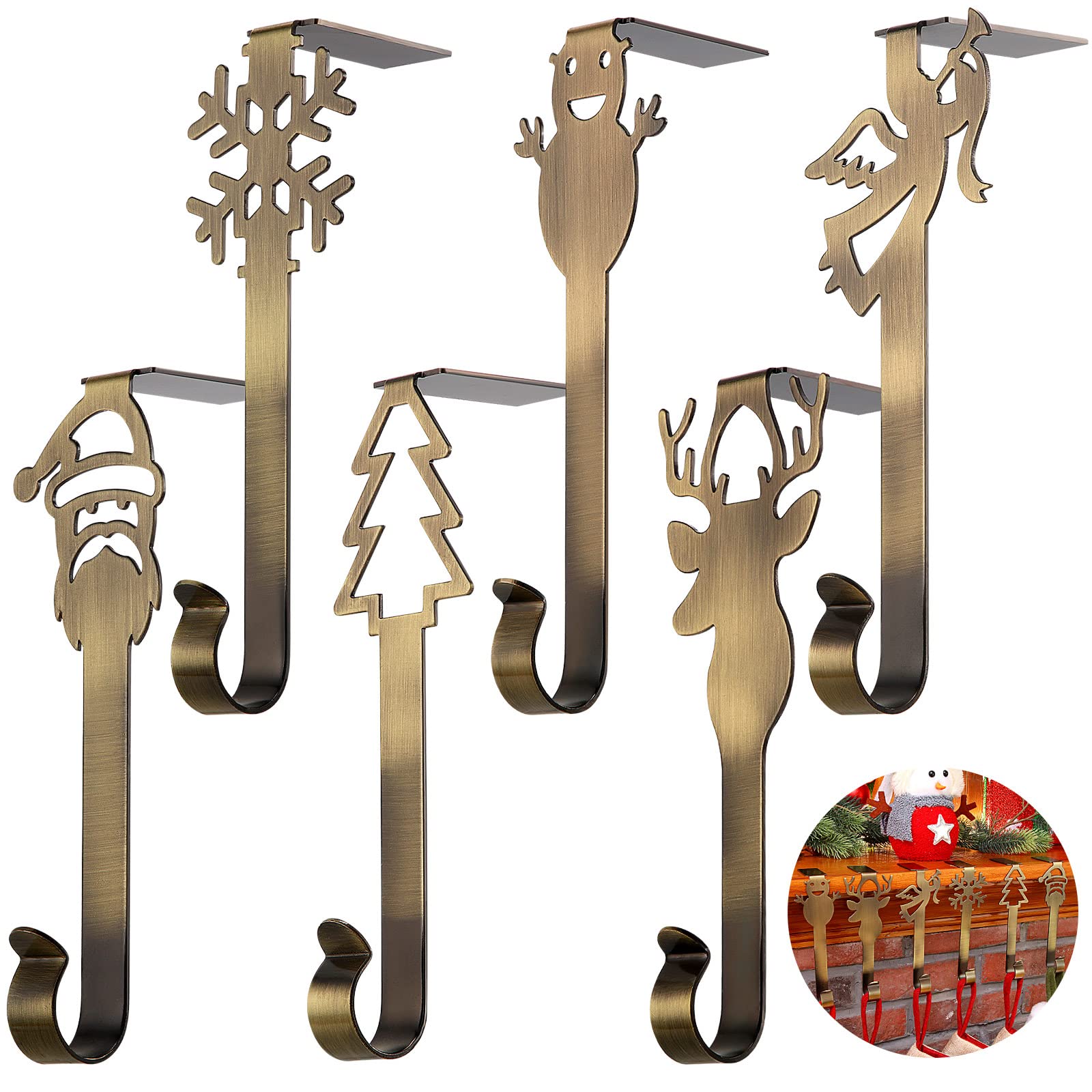 Supports à suspendre pour cheminée de Noël en bronze de qualité