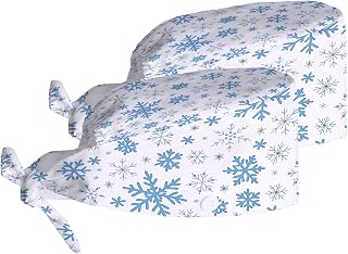 Working Cap with Button Christmas Snowflakes Sweatband Adjustable Work Head Skull Hats for Adult 2PCS, Colorful, Medium-Large