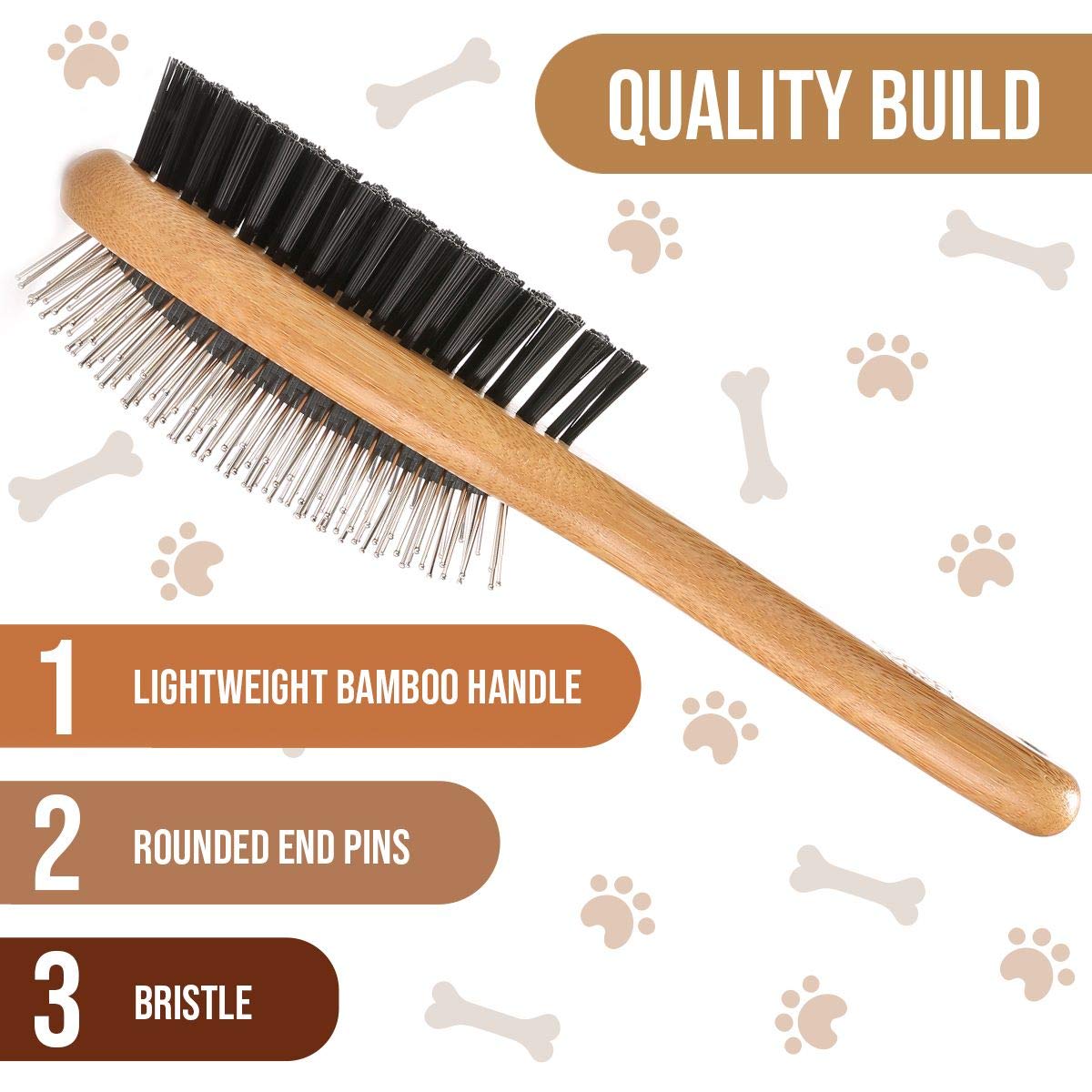 Amazon.co.jp: ブラシ ペット用 犬用 お手入れブラシ高級猪毛ブラシ 豚
