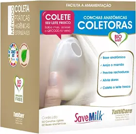 Concha Pós Parto Amamentação Base Rígida - Caixa C/2 Conchas