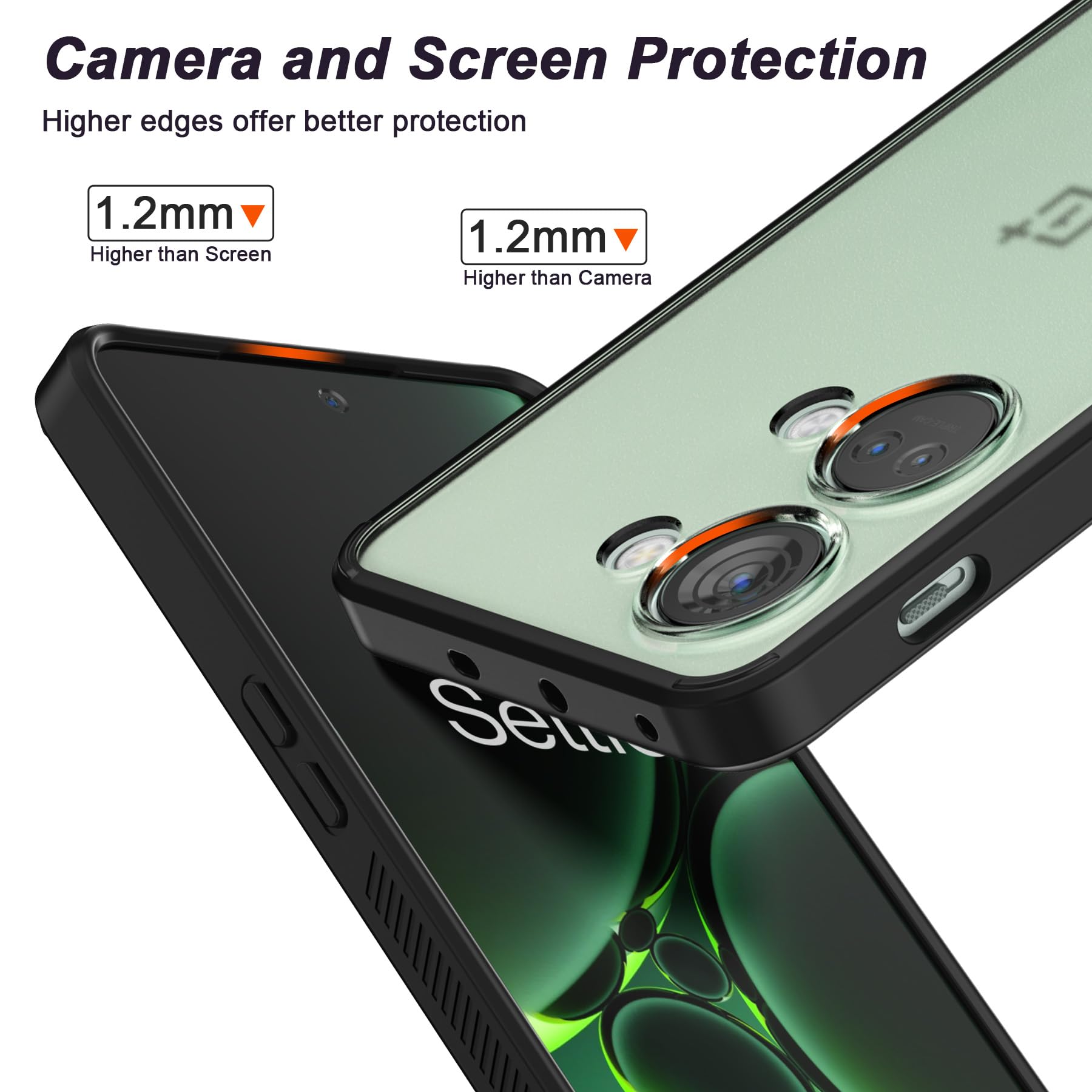 Custodia Eastcoo Slim Per Xiaomi 13 Pro - Cover Leggera Antiurto Con Retro Rigido Opaco E Bordo Nero Flessibile