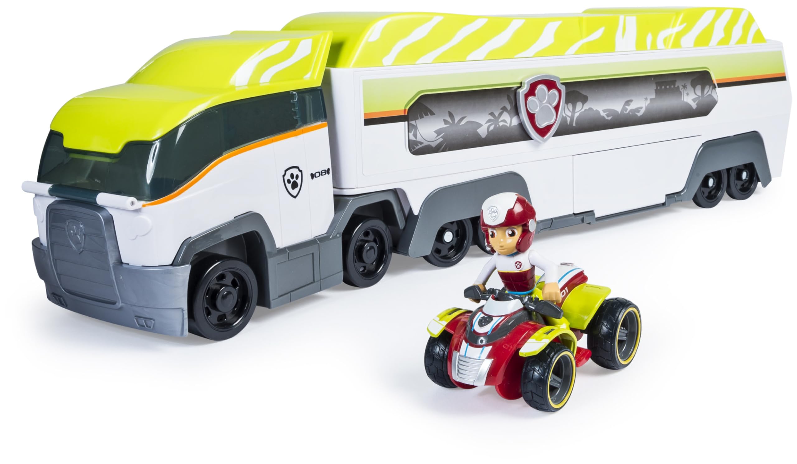 PAW Patrol Jungle Patroller + Jouets Ergonomiques + Enfants 3-5 ans + Jeux de Construction + Jouets en Plastique Sécurit