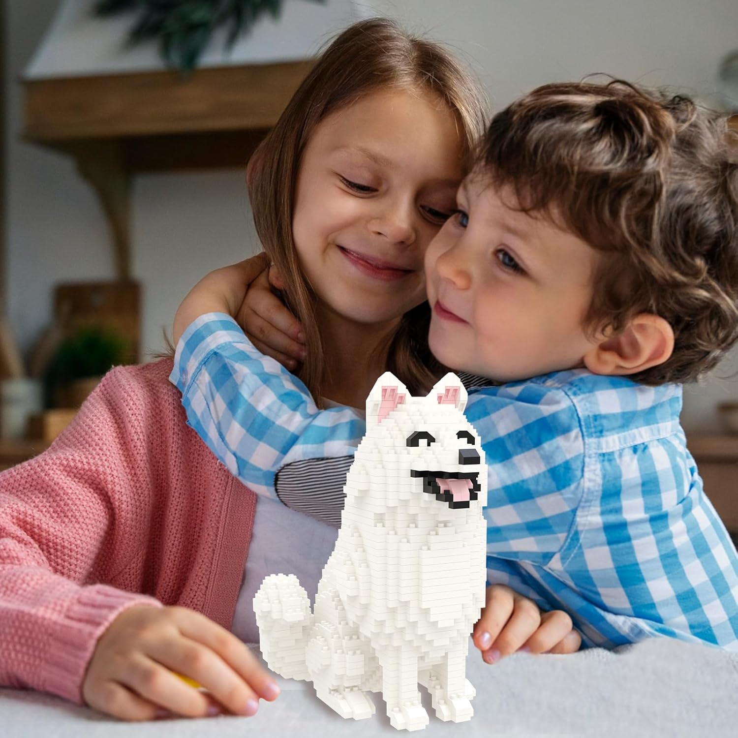 Larcele Micro Building Blocks Set, DIY Mini Building Toy Bricks for Age Over 12 Years, 991 Pieces KLJM-02 (Samoyed Dog) - Image 8