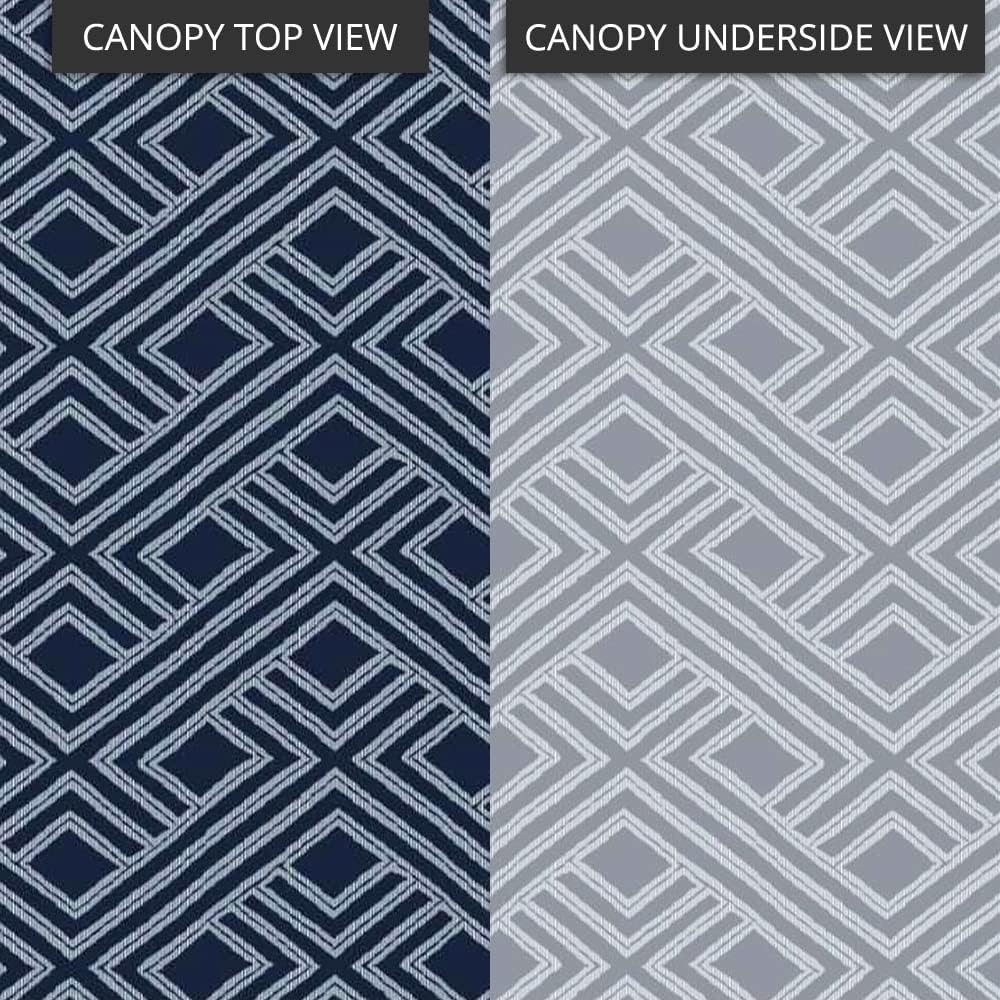 Garden Winds Universal Replacement Pergola Canopy – Midnight Trellis, Durable 350 Polyester, UV & Water Resistant
