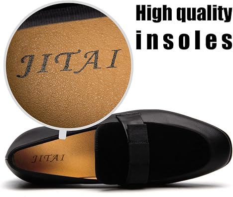 JITAI Men's Lindford Moc Toe Bit Slip-on Penny Loafer Party Shoes
