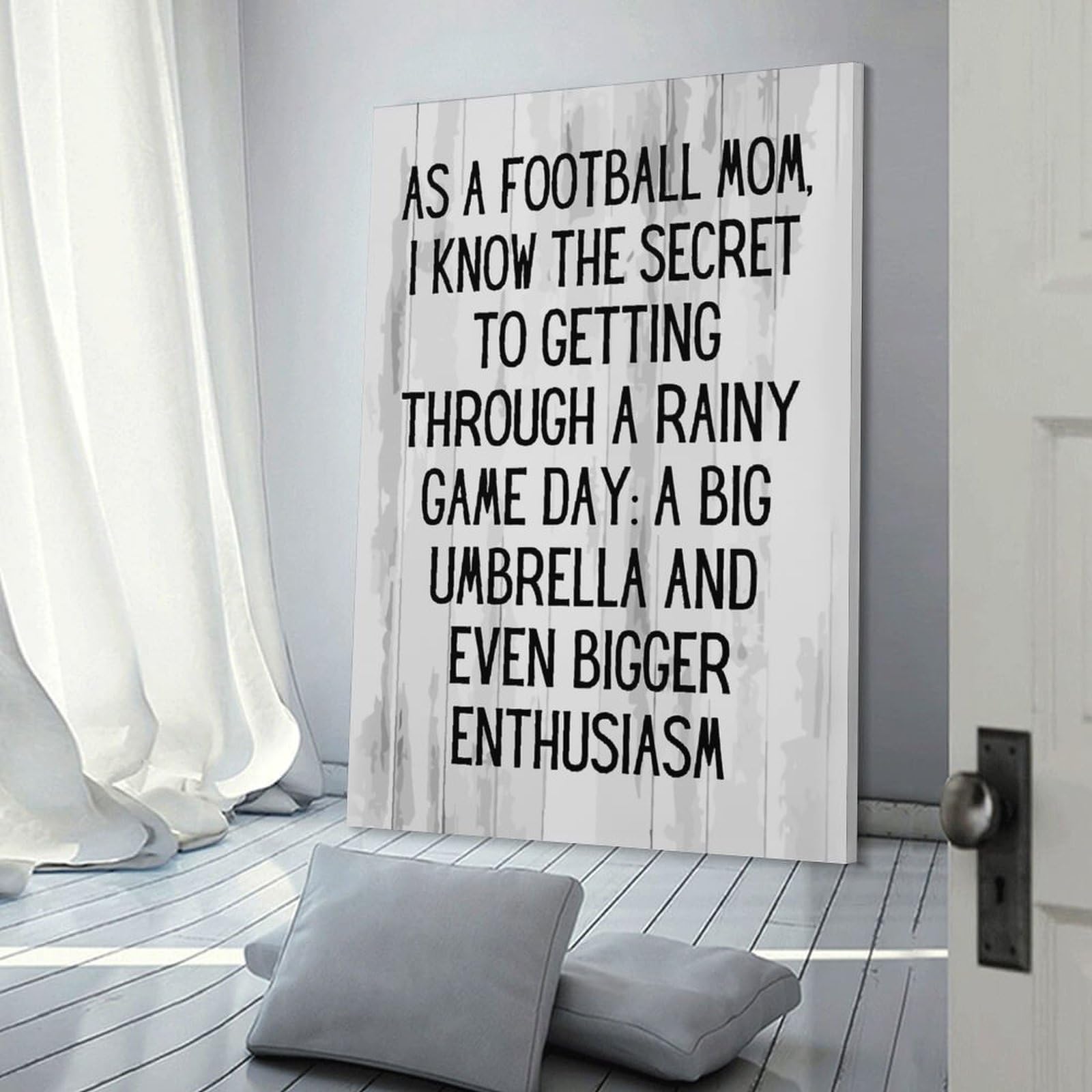 Junmoney As A Football Mom Hanging Wall Art 20x30inch(50x75cm), for Study, Office Or Focused Interiors, Wall Art That Adds Style to Work Areas