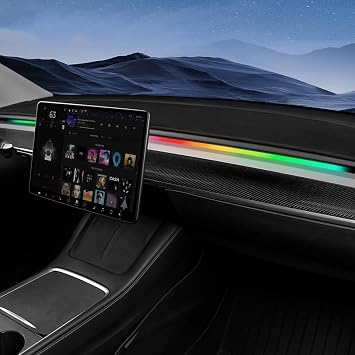 Universal LED Ambient Lighting Kit for Car Dashboard - Smart App Control, 16 Million RGB Colors, Motion Sensor, Easy Installation, Premium Silicone Strip for All Vehicles Sedan, SUV, Truck