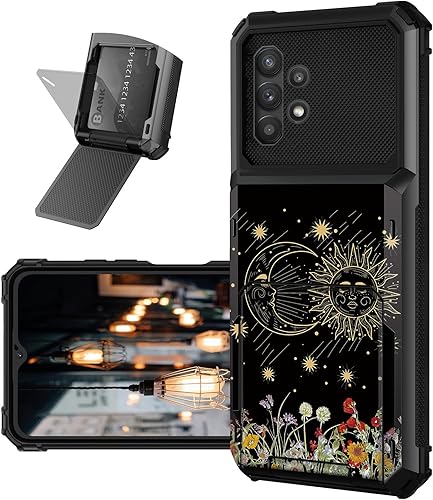 Miniatura 13 de Funda tipo cartera para Samsung Galaxy A32 5G con ranura para tarjetero, funda con tapa híbrida de doble capa, resistente, a prueba de golpes, funda