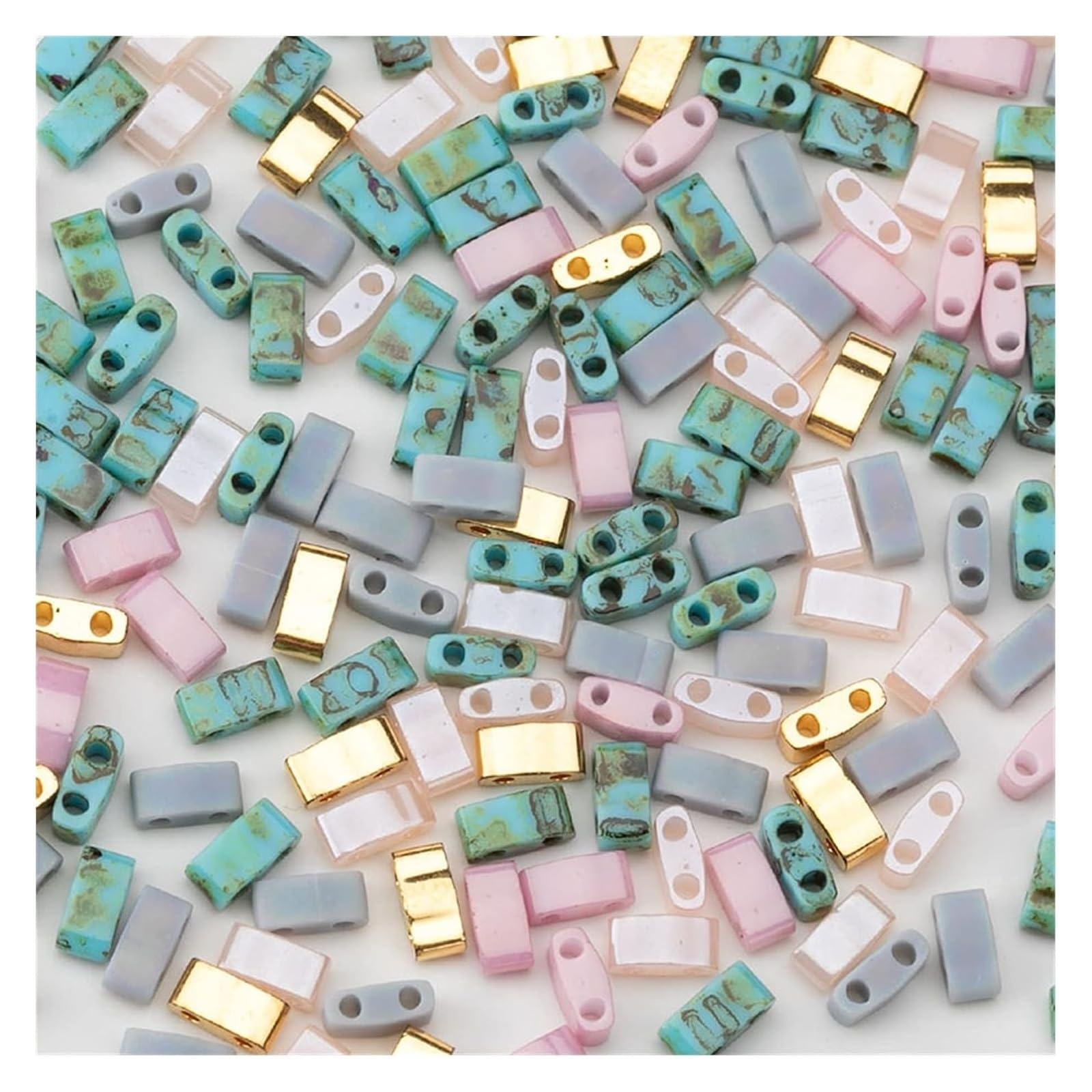Cuentas de dos agujeros, Luxurious Beaded Bracelets Handmade Crafts(Tlmix49)