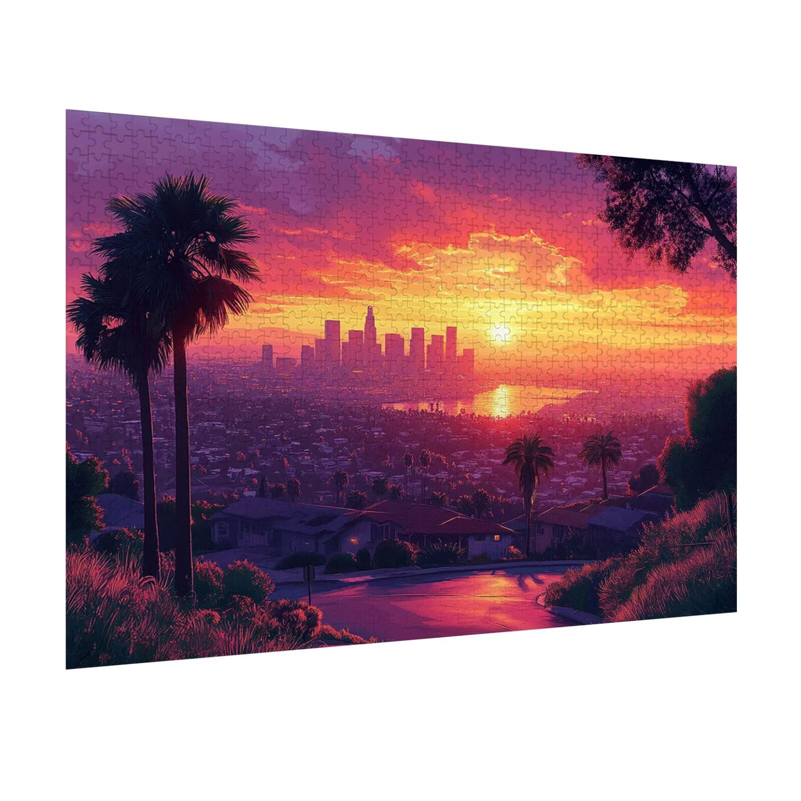 Puzzle 6000 Pezzi Città Puzzle Classici per Gioco Familiare, n-18 | Impossibile Puzzles, Intrattenimento Creativo, Rilassamento Intelligence, Regalo per Amore e Amico, Home Decor, Sole calante