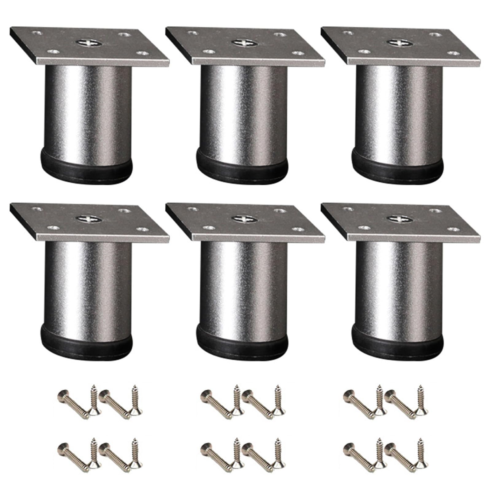 6pcs Adjustable Bed Risers with Antislip Base Load-Bearing Replacement Leg Furniture Leg Extenders for Beds and Tables Simple Bed Feet