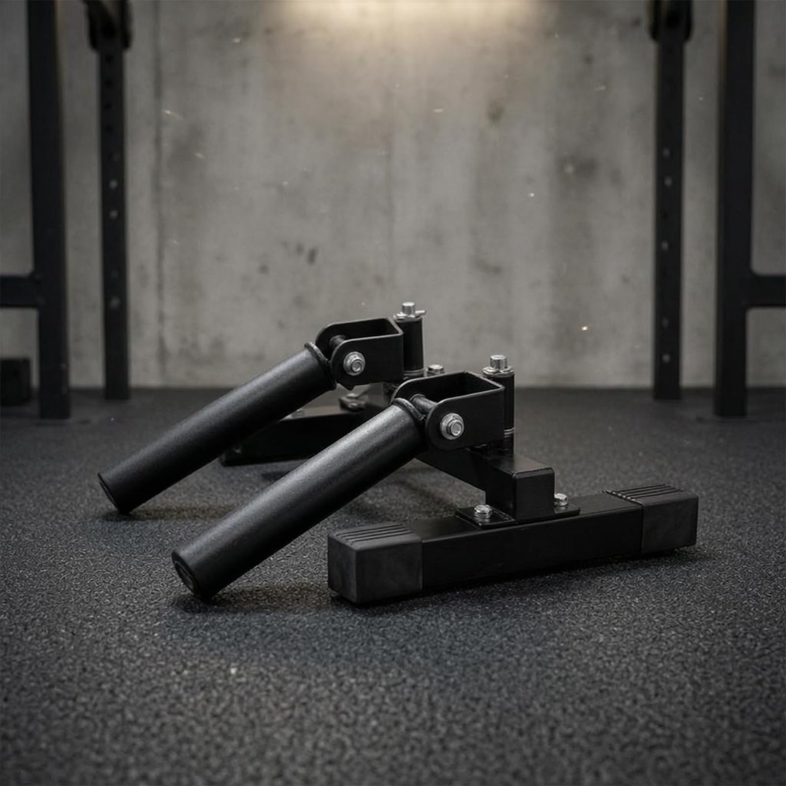 Fitness Training Bar Barra da Ginnastica Struttura Saldata Tubo Centrale Supporto Verticale Impugnature Ergonomiche Base Stabile Rettangolare Adatto per Sport Sollevamento Pesi