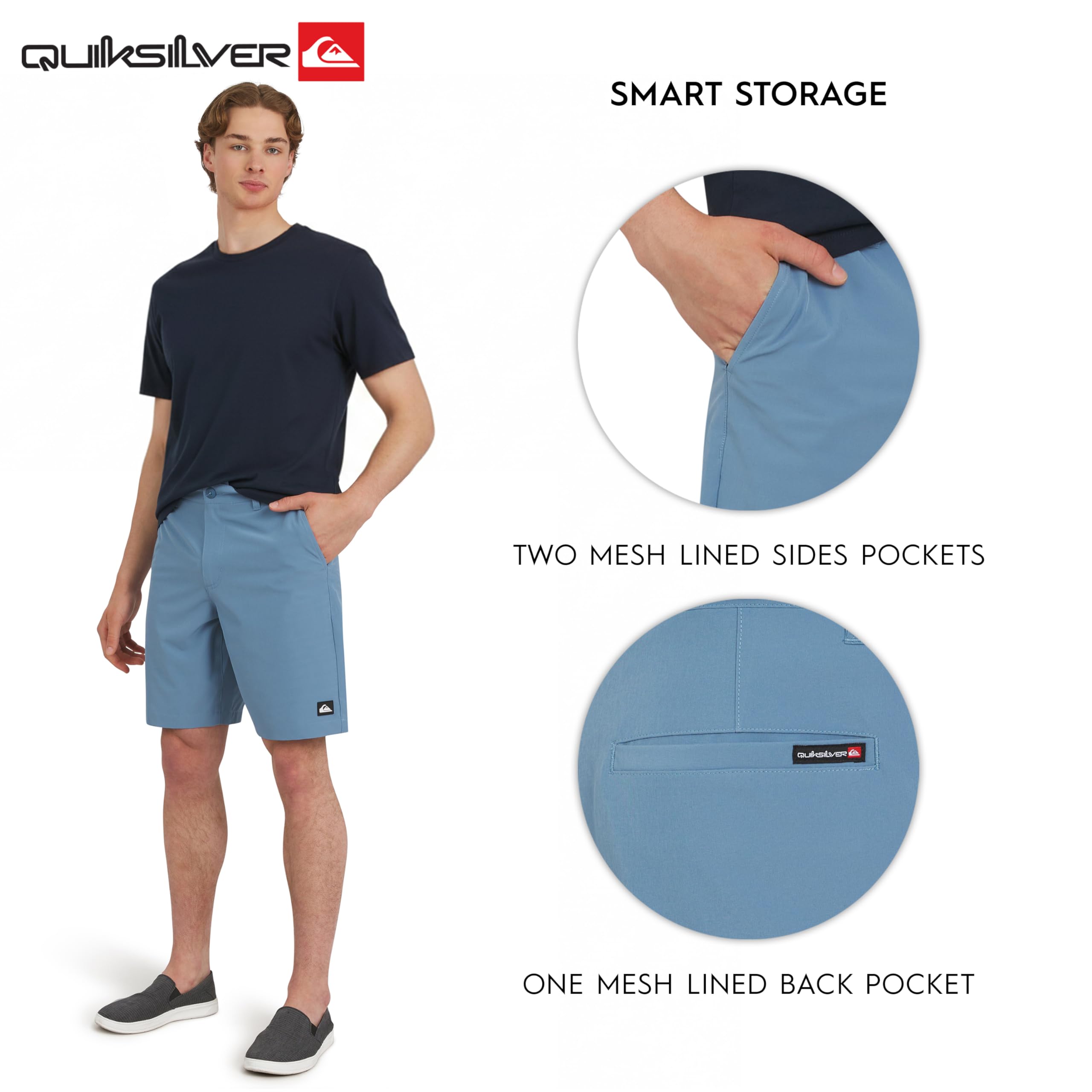 Quiksilver Męskie spodenki o regularnym kroju ze stałą talią przyjazne dla wody aktywne hybrydowe
