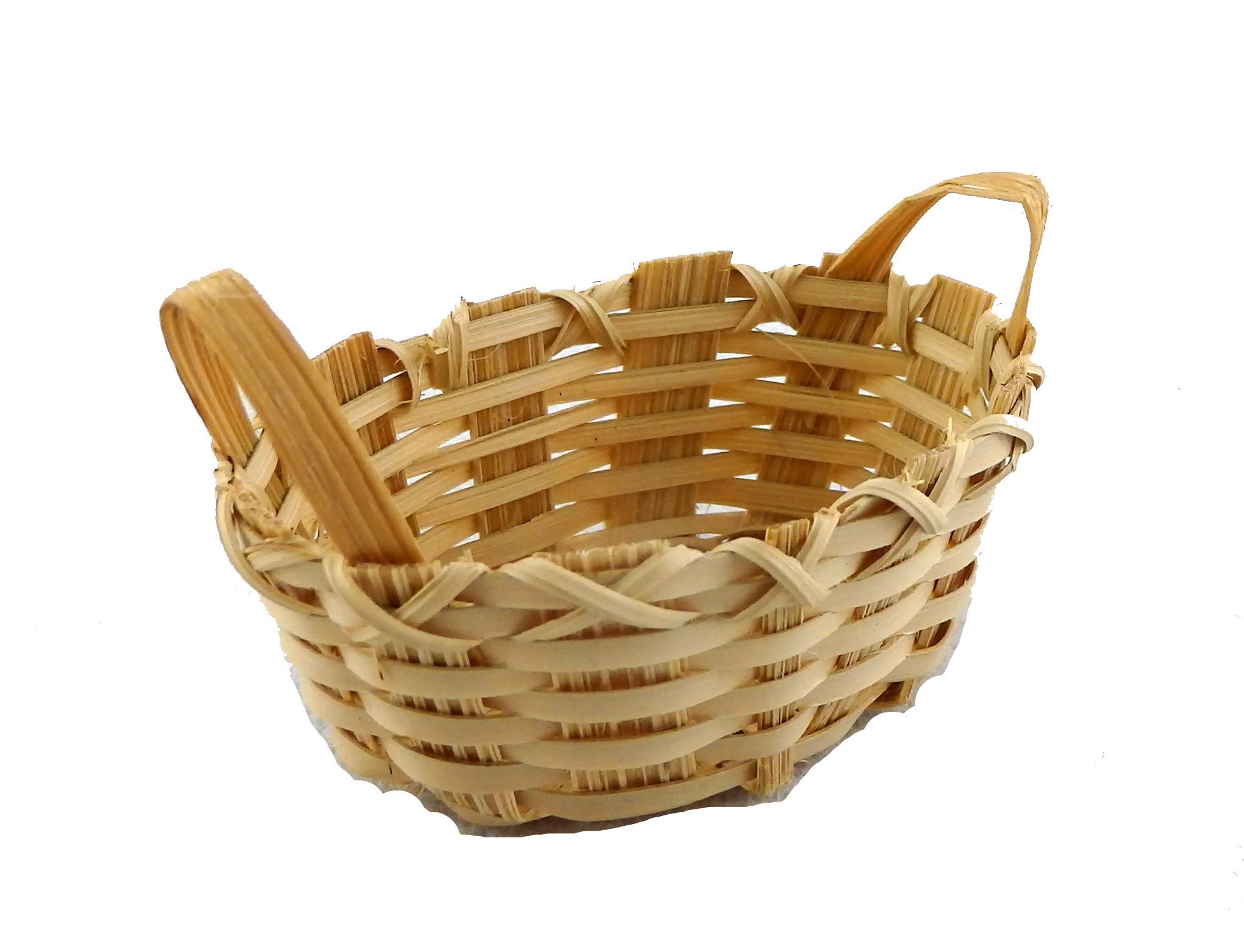 Dolls House 2 Handled Basket Miniature Shop Store Kitchen Washing Accessory