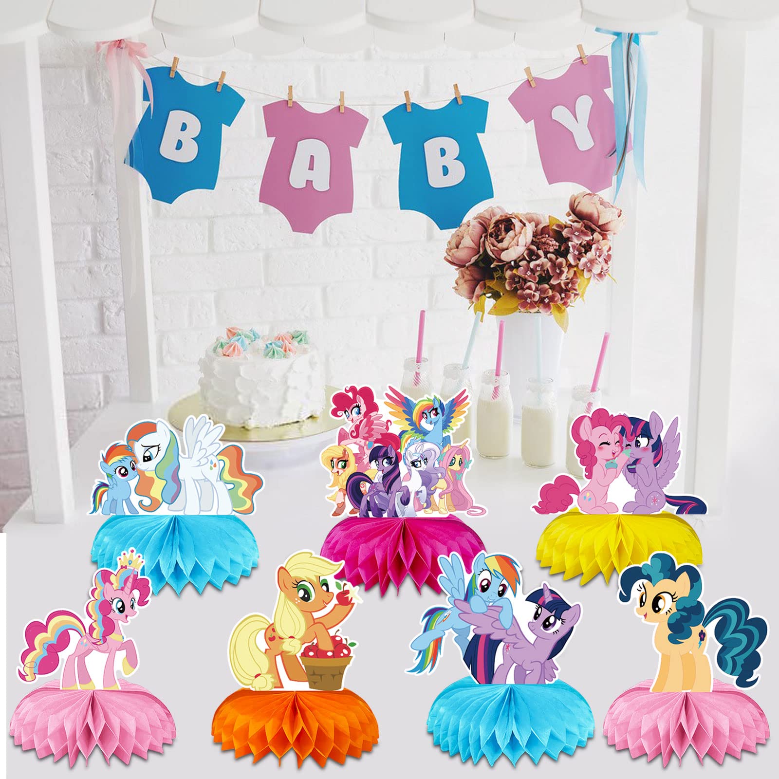 My Little Pony Birthday Party Supplies, 7pcs My Little Girl Theme Table