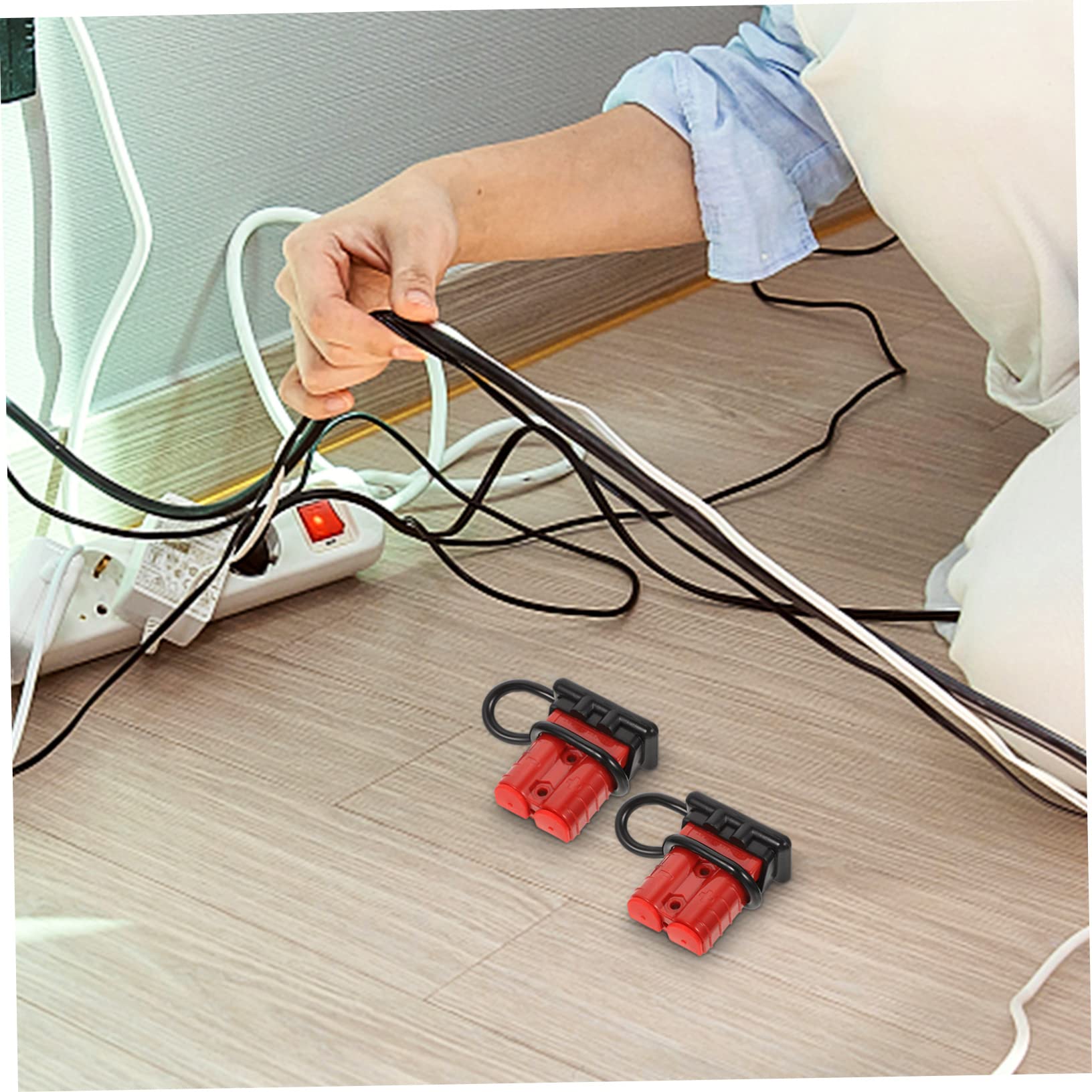 OSALADI 2 Set di Connettori per Cavi per Motori Elettrici Scollegamento della Batteria per Terminali del Verricello 4 Pezzi * 2