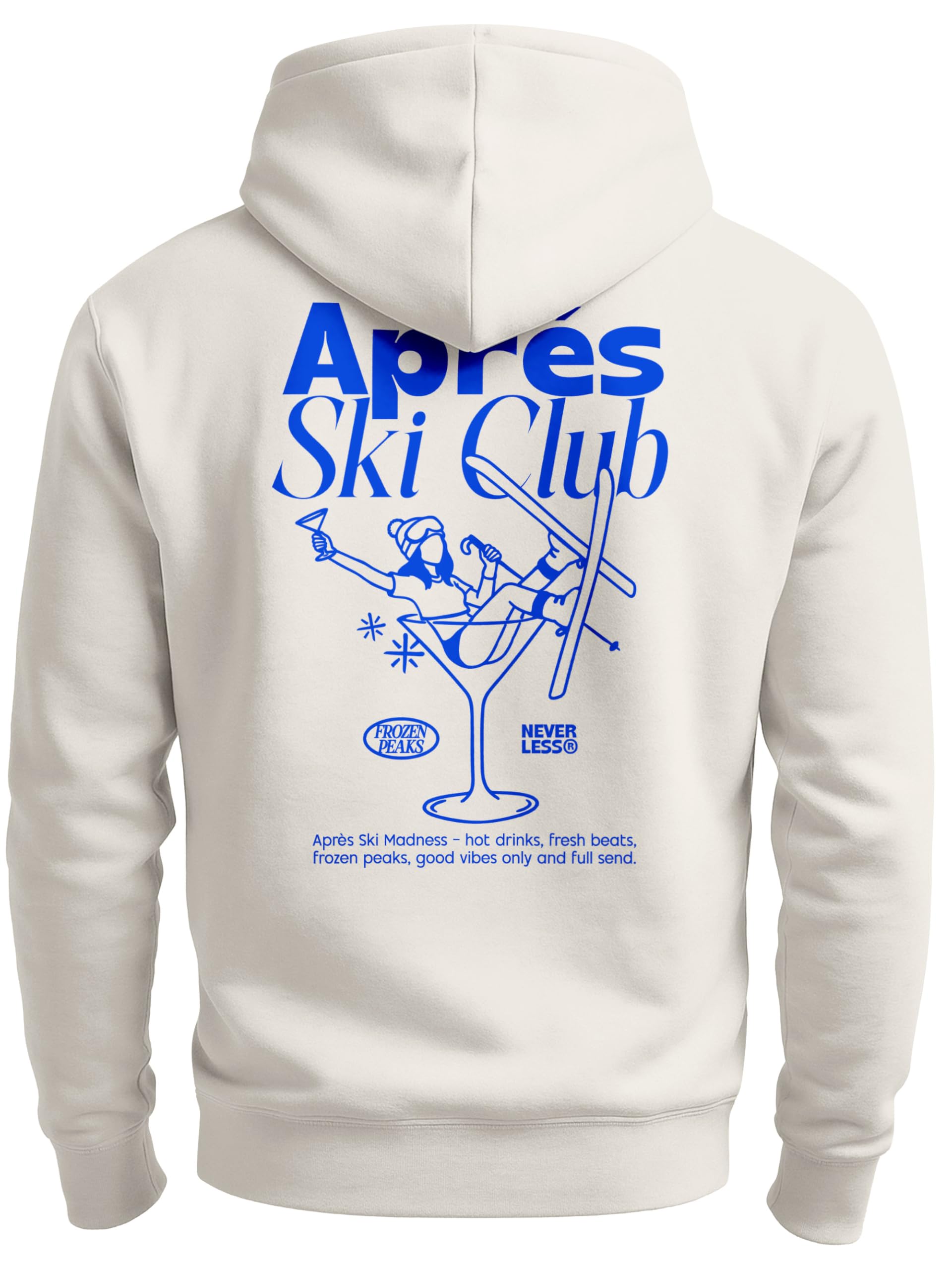 Neverless® Herren Hoodie Backprint Après Ski Club Rückenaufdruck Kapuzen-Pullover Männer Fashion Streetstyle