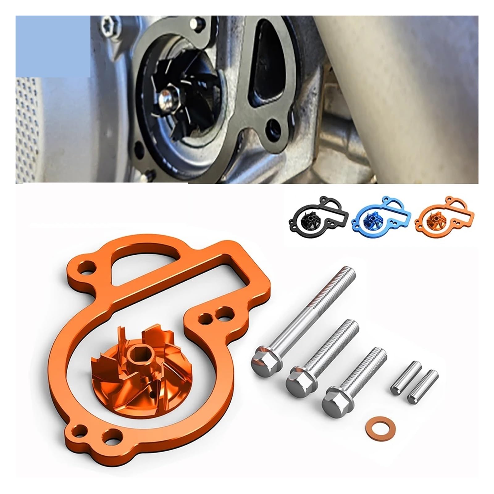 KEXINDIANZI Compatible With 2024 450 SX-F Oversized Water Pump Impeller Cooler Kit 450 500 EXC-F XCF-W SX-F XC-F 17-24 450 SMR 21-2024 500 XW-F 2024(Black)