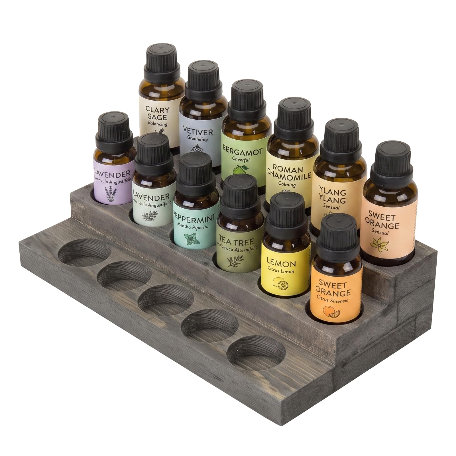 Amazon.com: MyGift Gray Wood 3 Tier Essential Oil Display Stand