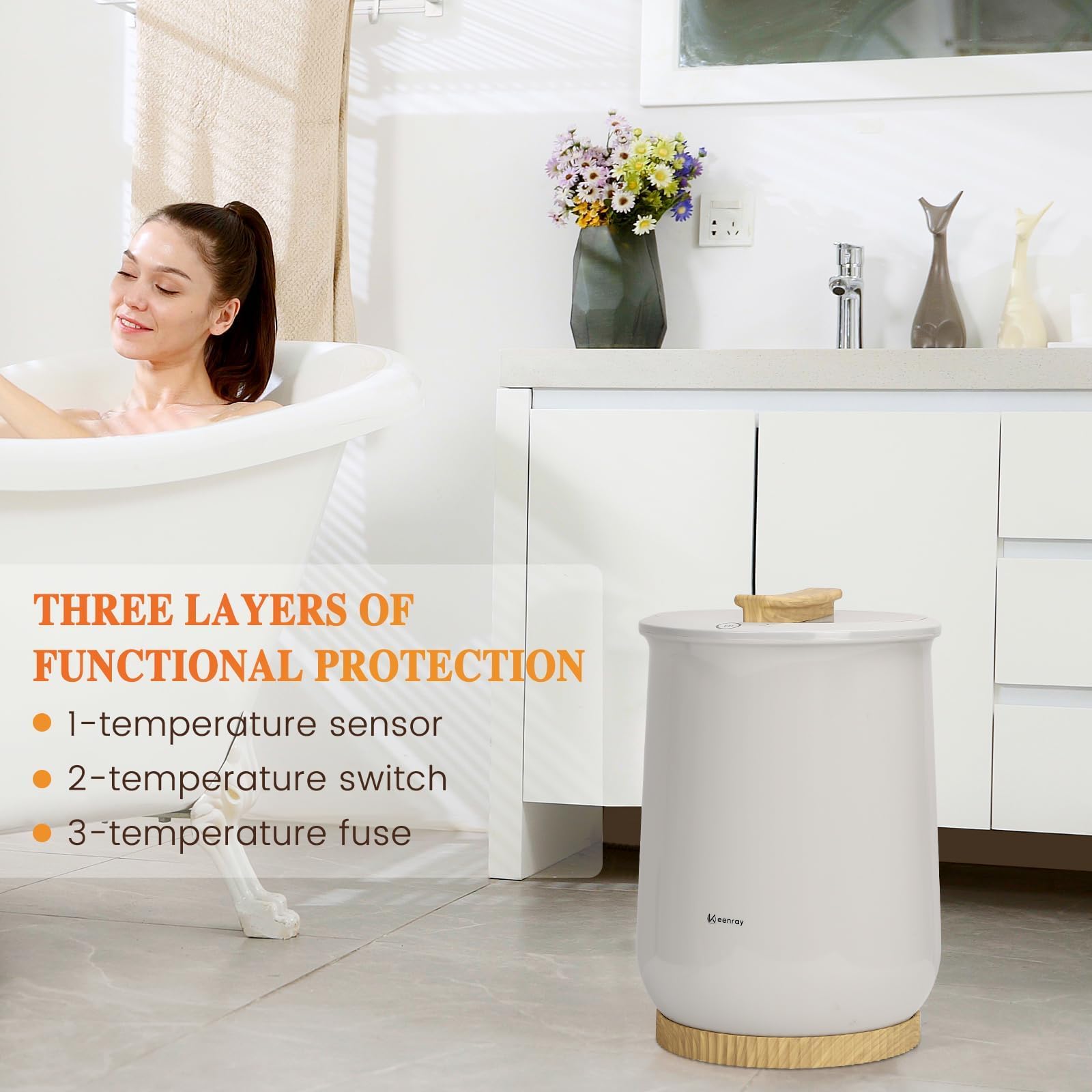 【user_34db7719】バスタオルウォーマー Amazon.co.jp: Keenray (キーンレイ) バケツ型タオルウォーマー、高級