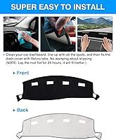 Vista 5 de Autorder Tapete de cubierta de salpicadero para Dodge Ram 1500 y 2003-2005 2500/3500 2002-2005, accesorios para cubierta de salpicadero de franela