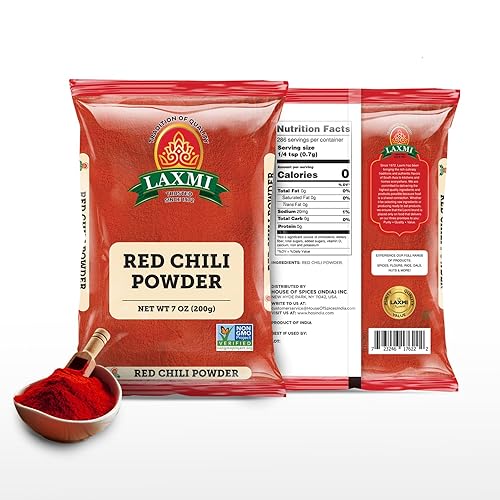 Laxmi - Chile rojo en polvo 7 onzas 705oz
