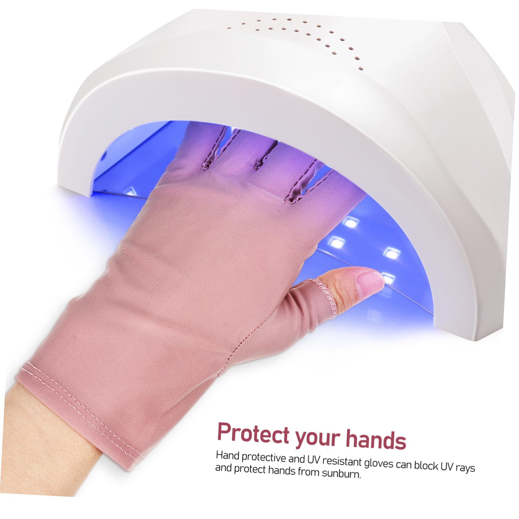 Healeved 6pares Guantes De Manicura Uv Para Protección De Manos De Guantes Antirrayos y Antivioletas Para Gel Nail Art Uso Ciclismo y Manejo