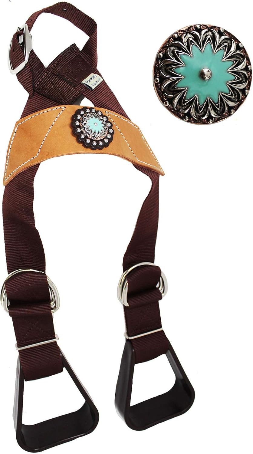 CHALLENGER Horse Saddle Western Kids Child Youth Pony Buddy Stirrups w/Concho 5138CO555
