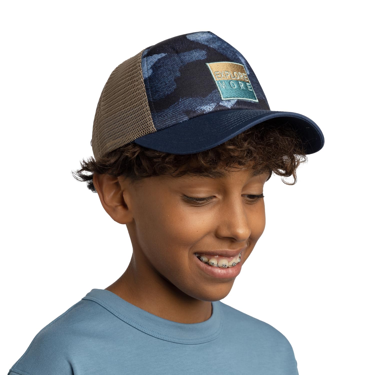 BUFF Czapka Trucker Cap, Night Blue, UNIQUE Unisex Kids, kolor niebiesko-biały, rozmiar uniwersalny