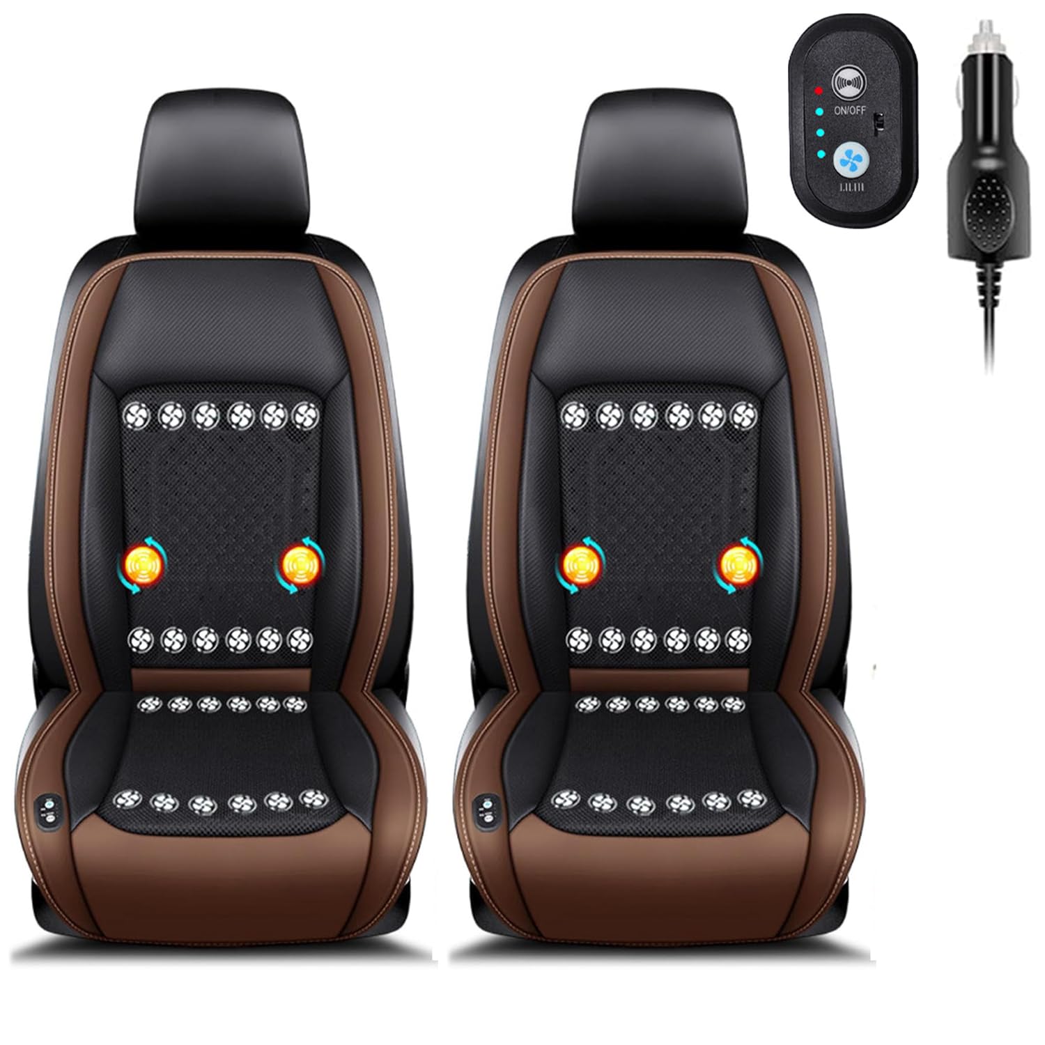 Refroidisseur de siège auto de massage pour soulager le dos chaud en voiture en été 12V 24V