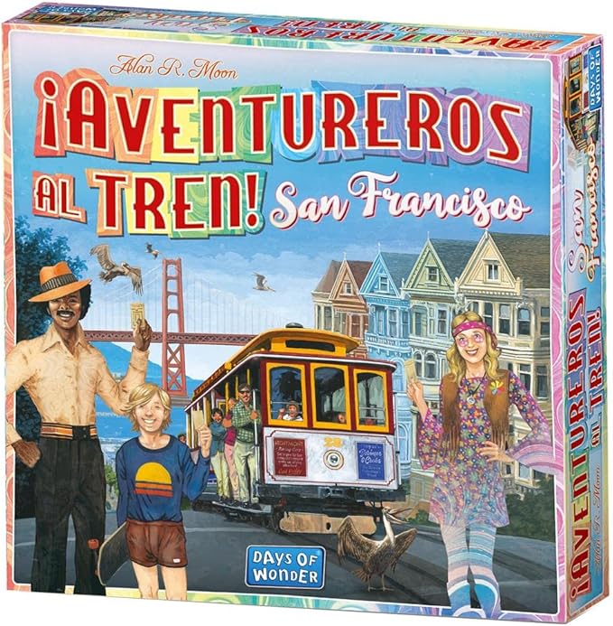 Days of Wonder | ¡Aventureros al Tren! San Francisco - Descubre la Ciudad Dorada | Juego de Mesa Rápido y Familiar | A Partir de 8 Años | De 2 a 4 Jugadores | 10-15 Minutos por Partida | Español
