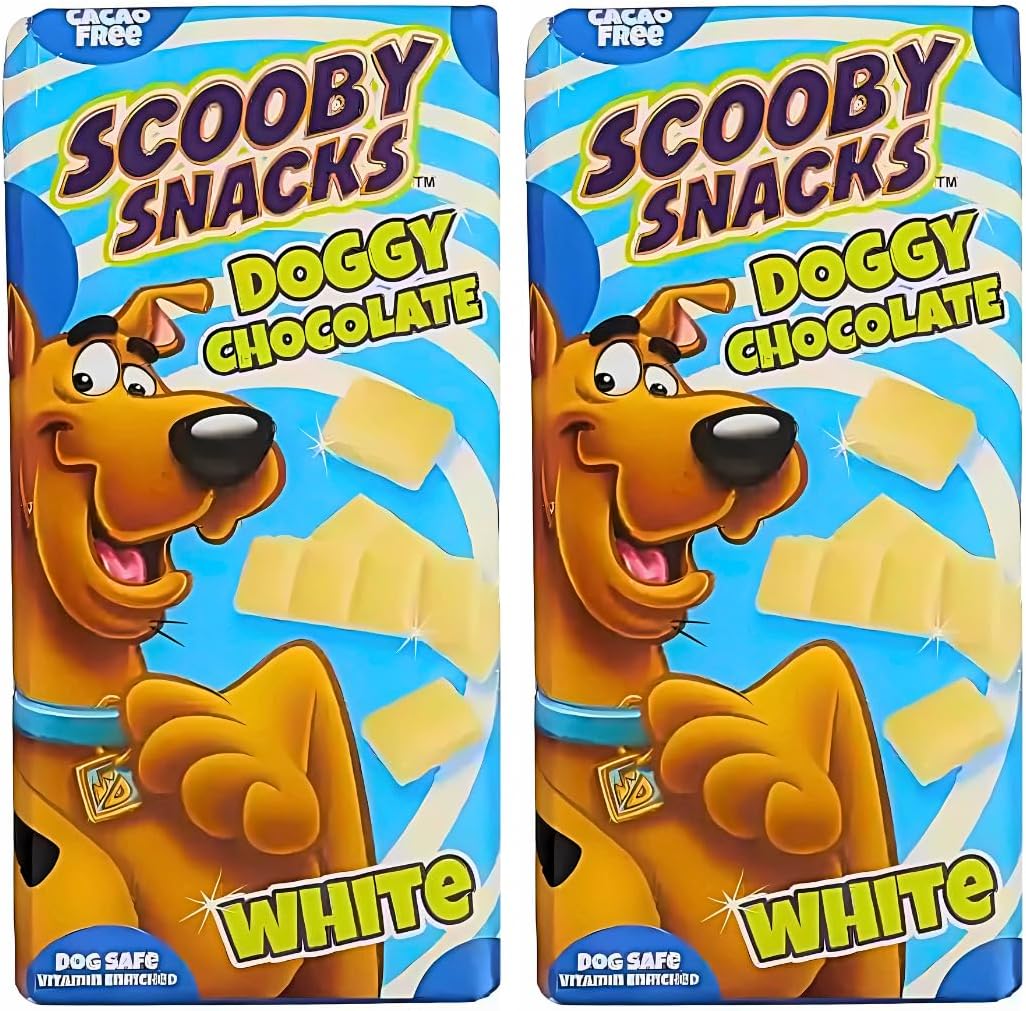 2x Scooby Doo Doggy White Chocolate - Easter Dog Treat - Dog Safe and Friendly Vitamins