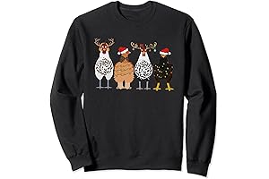 Invigorating Christmas Cheer: Unleash Festive Charm with the 'Funny Chickens Christmas Santa...