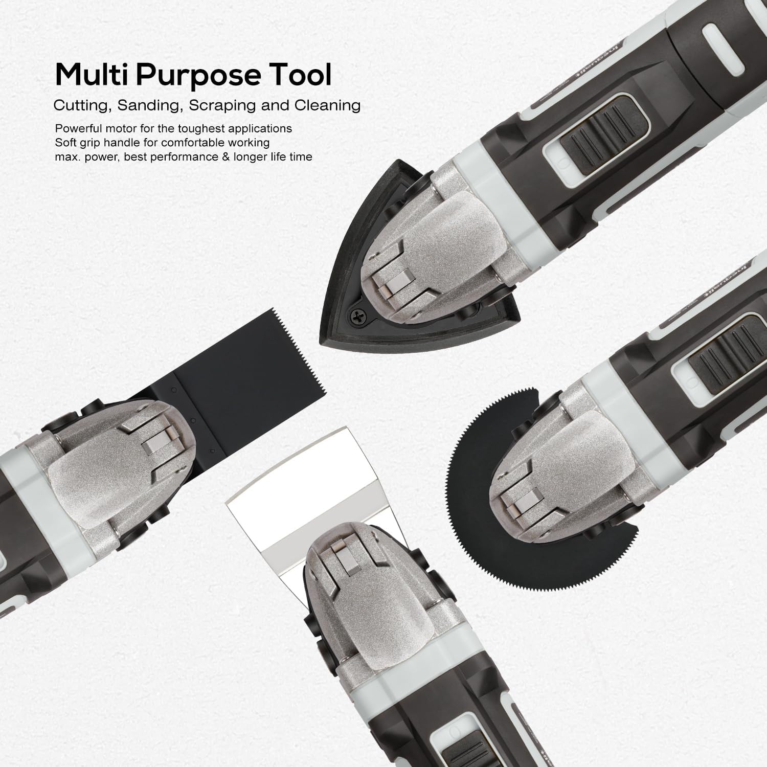 GALAX PRO 3.5A Oscillating Multi Tool Corded, 22000 OPM Power Tool Kit | 4° Oscillation Angle, Tool-Free Quick Release, 6 Variable Speed, 30 Pcs Accessory Set for Wood, Metal & Drywall
