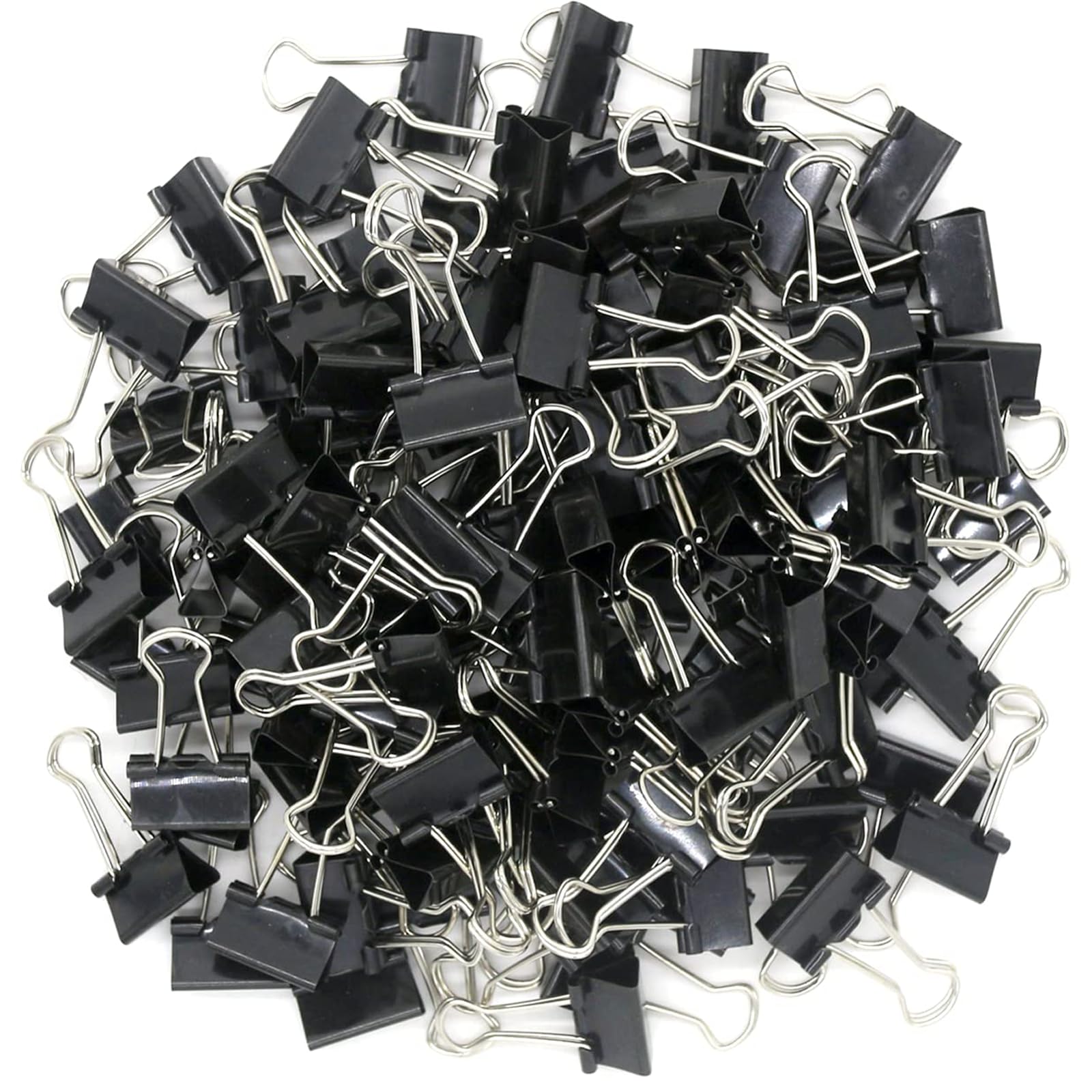160 Pcs Mini Binder Clips, 15mm 5/8 Inch Small Binder Clips, Micro Size Office Clips, Small Spring Clamps for Documents, Food Bags, and Daily Use Organizer, Black image 3