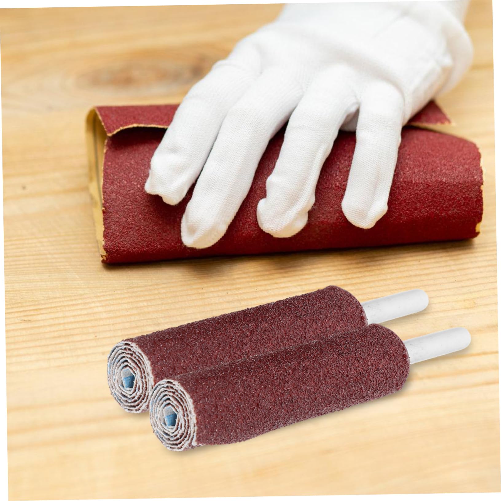 OSALADI 3pezzi Punte Smerigliatrice Cilindriche Manico 6mm in Ferro e Carta Abrasiva, Leggere e Pratiche per Progetti di Bricolage e Lavorazione del Legno