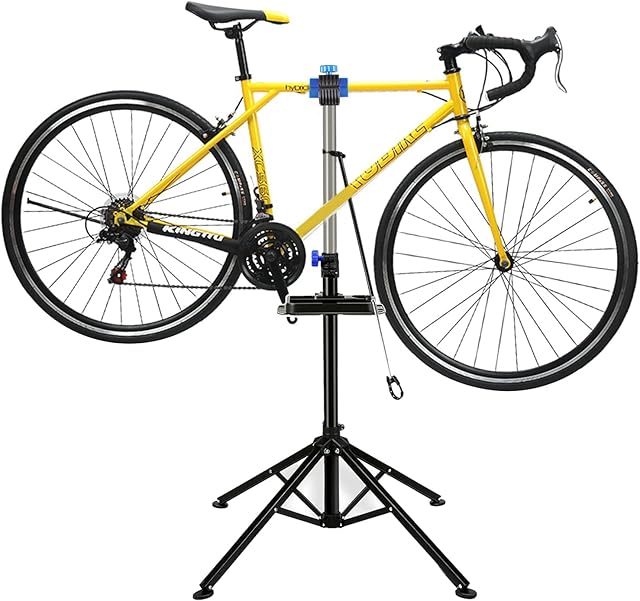 Height Adjustable Folding Bicycle Bike Repair Stand Mechanic Maintenance Workstation | BS190 by Crystals®