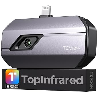 TOPDON TC002 Thermal Camera for iOS (iPhone & iPad), 512 x 384 Super Resolution, 256 x 192 IR High Resolution, Thermal Imager, Thermal Imaging Camera, -4°F~1022°F Temp Range, Support Video Recording