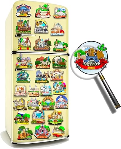 Miniatura 4 de Imán de Irán para nevera de madera 3D, monumentos de viaje, coleccionables, recuerdos, decoración hecha a mano -659